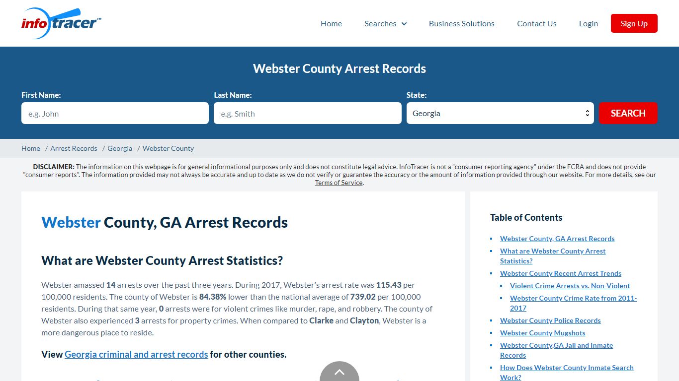 Webster County, GA Arrests, Mugshots & Jail Records - InfoTracer